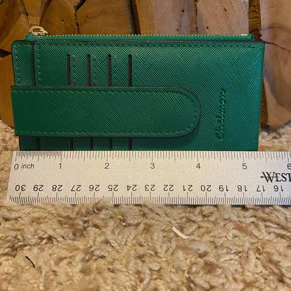 CHELMON. Green Card Wallet with RFID Protection. - Picture 7 of 8